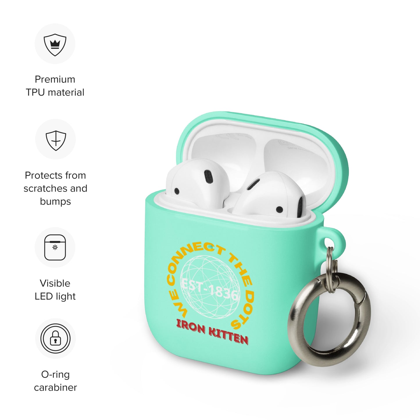 iron kitten-Rubber Case for AirPods®