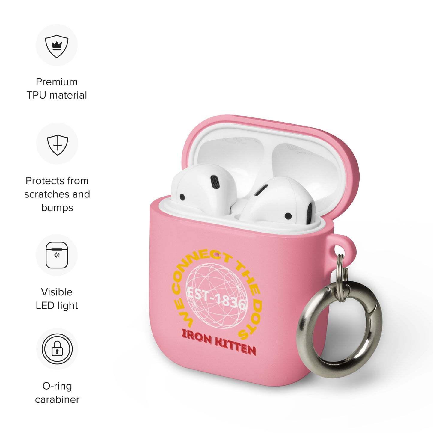 iron kitten-Rubber Case for AirPods®